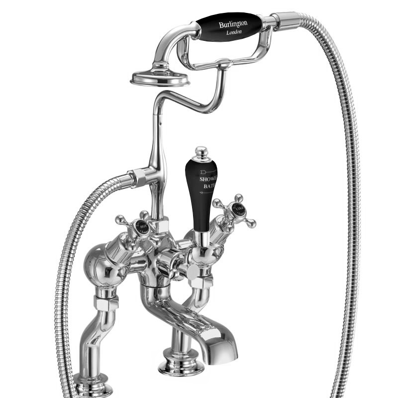 Claremont Regent angled bath shower mixer - deck mounted
